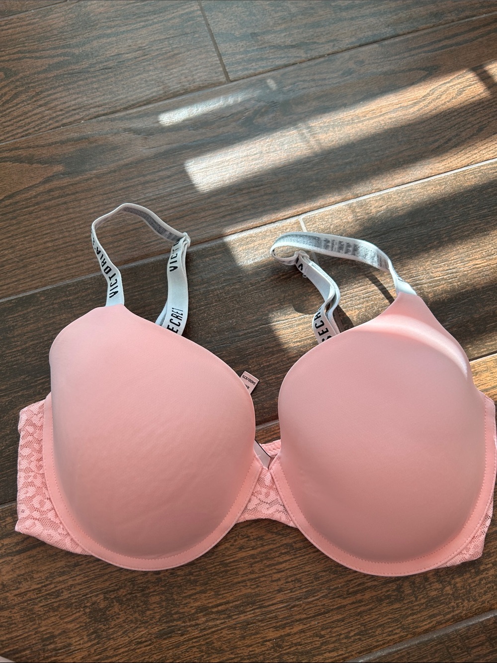 Lace-Back T-Shirt Bra with Branded Straps